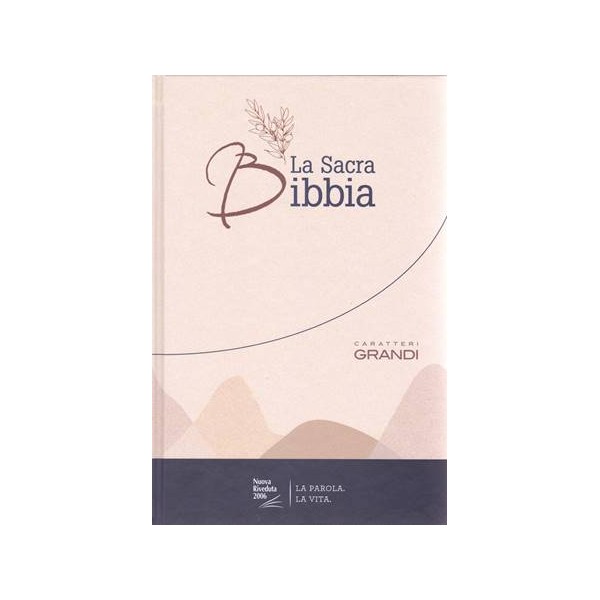 Bibbia N.R. caratteri grandi rigida illustrata beige (SG36513)