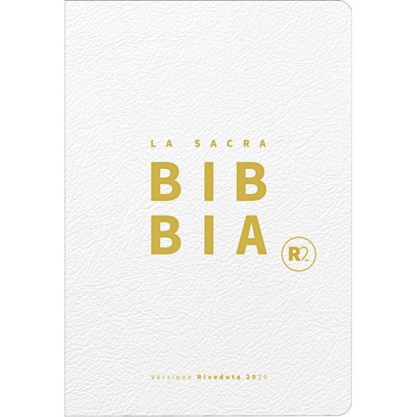 Bibbia Riveduta 2020 (R2) caratteri grandi pelle bianca