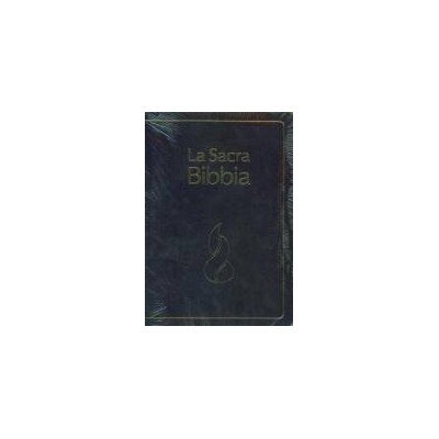 La Sacra Bibbia N.R. cop. pelle nera, flessibile, taglio oro con rubrica (SG32369)