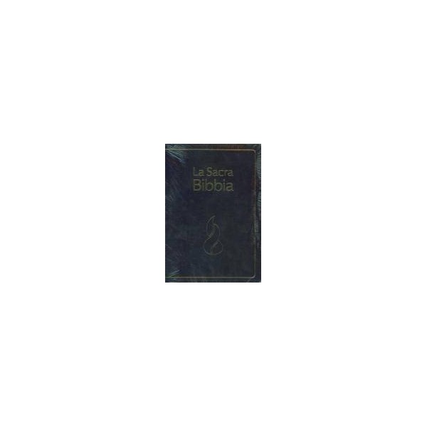 La Sacra Bibbia N.R. cop. pelle nera, flessibile, taglio oro con rubrica (SG32369)