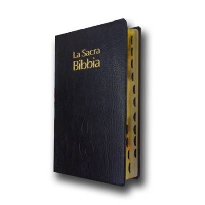La Sacra Bibbia N.R. cop.plastificata nera, taglio oro con rubrica (SG32389)