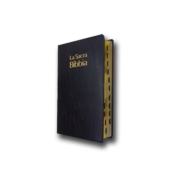 La Sacra Bibbia N.R. cop.plastificata nera, taglio oro con rubrica (SG32389)