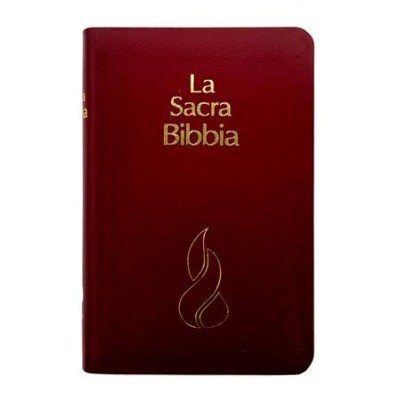 La Sacra Bibbia N.R. f.to piccolo  similpelle bordeaux, taglio oro (SG31156)